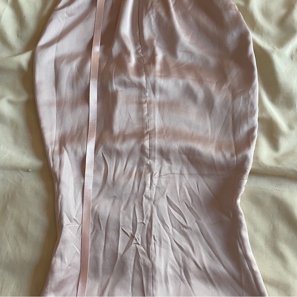NEW! House of CB- Baby Pink Olivette Crystal Satin Corset Maxi Dress Size Small - Picture 8 of 11